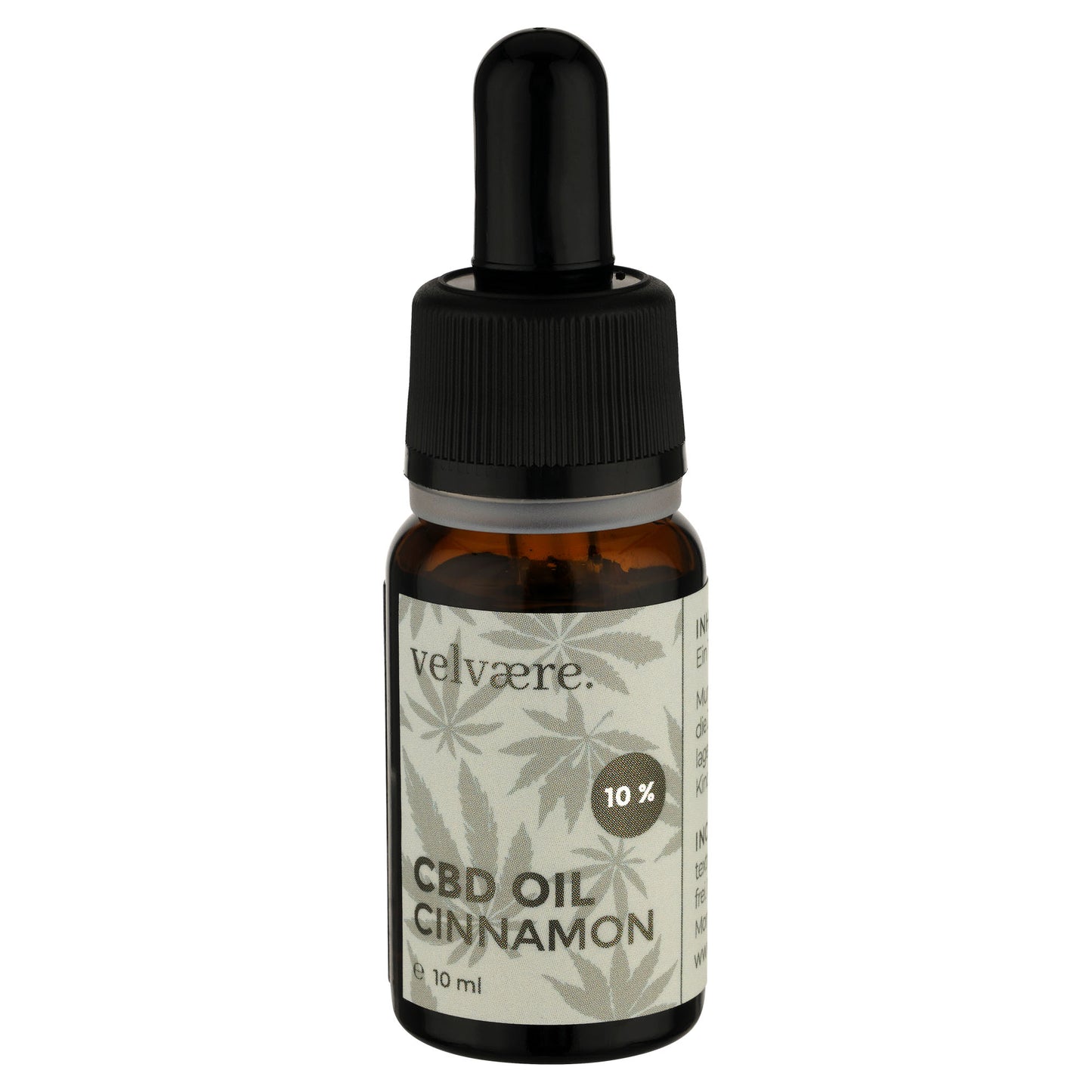 Velvaere CBD Oil Cinnamon 10% – CBD Öl mit Zimtgeschmack in brauner Glasflasche mit Pipette